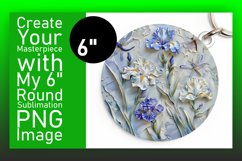 Colorful 3D Floral Keychain &amp; Coaster: Sublimation Delights Product Image 1
