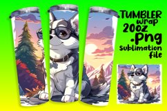 Mountain Trailblazer Pup Tumbler Wrap - Sublimation Product Image 1
