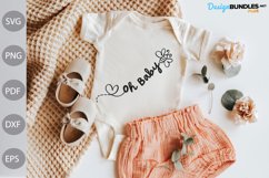Oh Baby SVG Cut File/ Oh Baby With Bee SVG Design Product Image 2