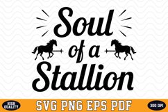 Soul of a Stallion SVG Design | SVG Cut files Product Image 1