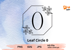 Leaf Circle Monogram - Elegant Botanical Letter JPG|PNG|SVG Product Image 1