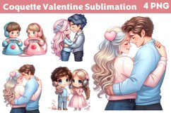 Coquette Valentine Sublimation Clipart PNG Product Image 1