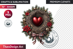 Traditional Christmas Clipart PNG, xmas sublimation, santa Product Image 1