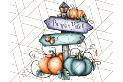 Fall Market Stall Clipart PNG, Rustic Autumn Clip Art Product Image 3