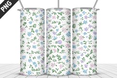 Flowers Tumbler Wrap | Sublimation Design | Tumbler PNG Product Image 1
