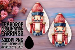 Whimsical Teardrop Design for Earrings PNG , Christmas Water Product Image 1