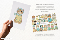 Spring Cats Clipart Product Image 4