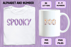 Halloween Alphabet Clipart PNG, watercolor letters doodle Product Image 7