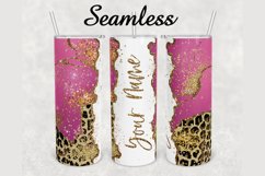 Leopard Gold Glitter Marble 20 oz sublimation design tumbler Product Image 1