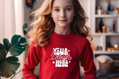 Red Gildan 18000B Mockup, Mockup Product Image 1