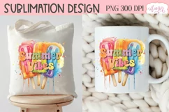 Summer vibes PNG for Sublimation design, Ice lolly shirt PNG Product Image 3