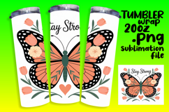 SOPHISTICATED 20oz Tumbler PNG , Butterfly Product Image 1