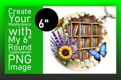 Stylish Round Design Keychain Artwork , Books Product Image 1