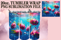 Bright love 20oz tumbler wrap, 3D Fruits Product Image 1