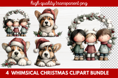 Whimsical Christmas Clipart | Cute Festive Holiday PNG Product Image 1