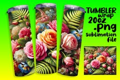 Personalized 20oz Tumbler Gift , Flower Product Image 1