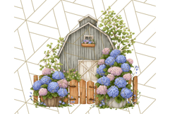 Vintage Cottagecore Barn PNG Clipart, Farmhouse Style Product Image 3