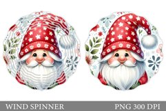 Christmas Gnome Wind Spinner. Christmas Wind Spinner Design Product Image 1
