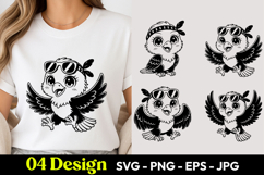 Cute Flying Owl SVG PNG Product Image 1