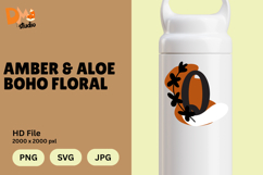 Amber &amp; Aloe Boho Floral Monogram Product Image 1