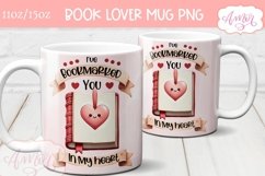 Valentines mug wrap PNG for book lovers, Book nerd mug Product Image 3