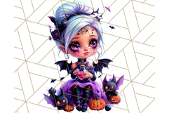 Halloween Fairy Clipart PNG, Cute Chibi Fairy Art Clip Art Product Image 3
