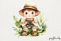 Cute Jungle Animals Tropical Clipart PNG Product Image 1
