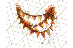 Autumn Circus Clipart Carnival Tent Fall PNG, Vintage Circus Product Image 3