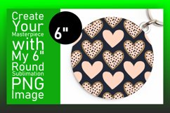 Chic Round Design Keychain Artwork , Heart Product Image 1