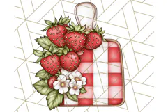 Cottagecore Strawberry Kitchen PNG Clipart, Retro Fruit Png Product Image 3