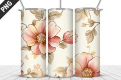 Flowers Tumbler Wrap | Sublimation Design | Tumbler PNG Product Image 1