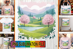 Stylish TSHIRT Designs PNG, Spring Product Image 1