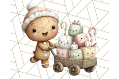 Cozy Cookie Village Clipart, Gingerbread Holiday PNG Product Image 3