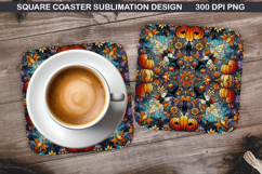 Halloween Coaster Sublimation, Halloween Coaster PNG Product Image 1