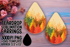 Colorful Gradient Teardrop Earrings for Sublimation Art Product Image 1