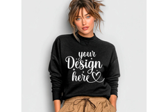 Gildan 18000 Black mockup, Gildan blank mockup Product Image 1