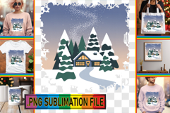 Cheerful TSHIRT Designs PNG, Winter Product Image 1