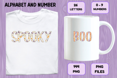 Halloween Alphabet Clipart PNG, watercolor letters doodle Product Image 7