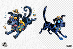 Whimsical Summer Dog Png Clipart Product Image 1