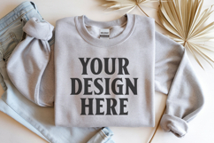 Ash Gildan 18000 Folded Flat Lay Mockups Product Image 1