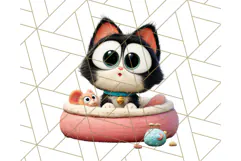 Pet Shop Clipart, Cute Big Eyed Animals, Kawaii Pets PNG Product Image 3