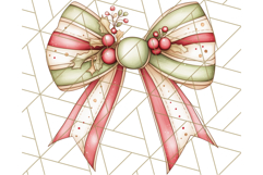 Muted Cozy Christmas Bows PNG Clipart, Winter Holiday Png Product Image 3