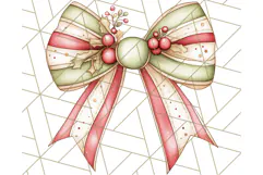 Muted Cozy Christmas Bows PNG Clipart, Winter Holiday Png Product Image 3
