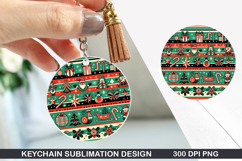 Christmas Keychain Sublimation - Christmas Keychain PNG Product Image 1
