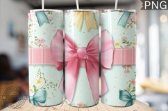 Spring Fling Bow Tumbler Wrap -High Quality 300 Dpi Product Image 1