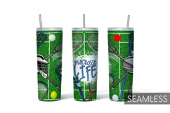 Lacrosse Life Tumbler | Sublimation | Taper | Straight Product Image 1