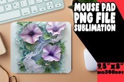 Mouse Pad Sublimation 3D Flower in Hole PNG Product Image 1