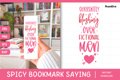 Spicy Bookmark Saying SVG | Book Lovers - Currently Blushing Product Image 1
