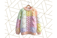 Kawaii Cozy Girl Clipart PNG, Pastel Fall Cozy Aesthetic Product Image 3