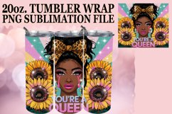Cozy afternoons 20oz tumbler wrap, Afro Woman Product Image 1
